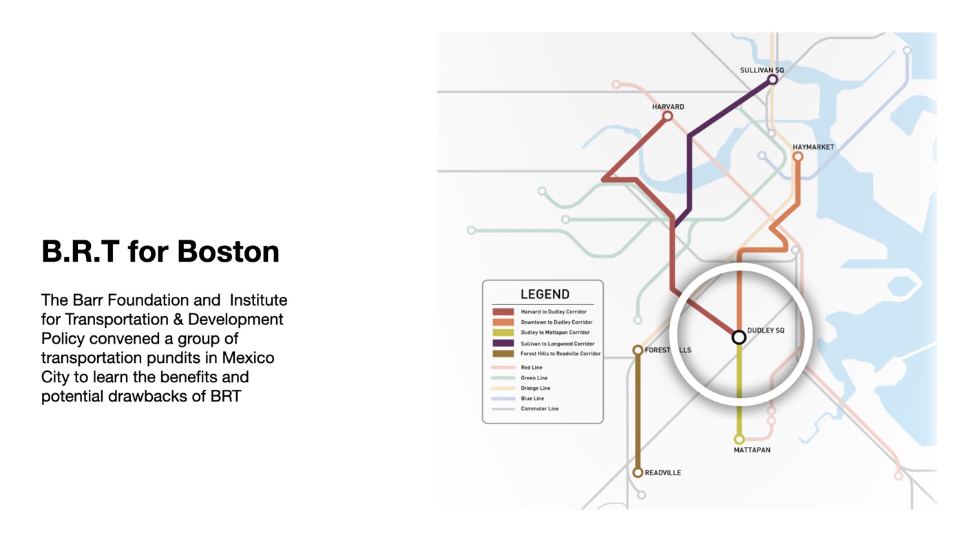 BRT for Boston corridor map and project overview